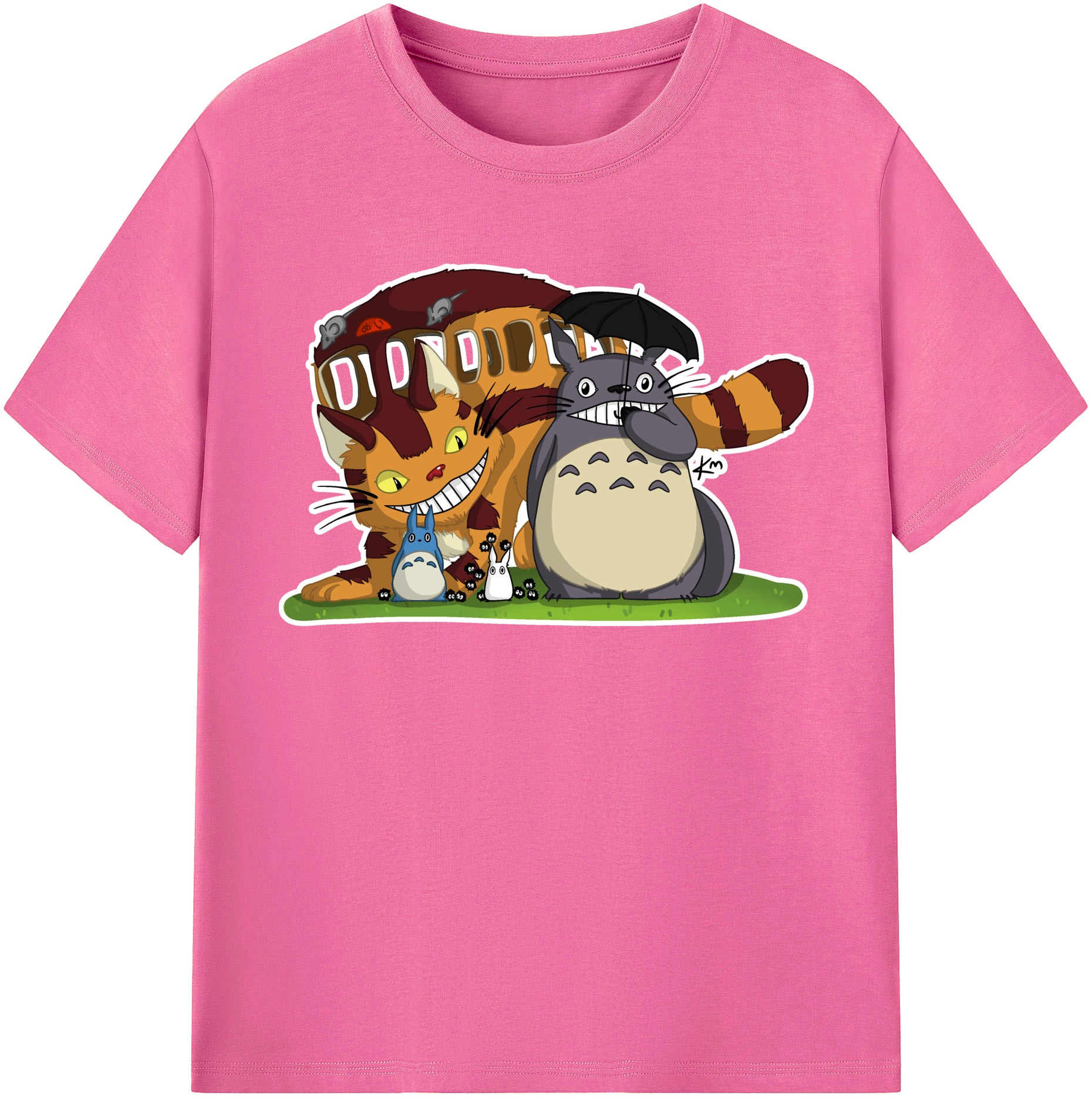 （画像用） となりのトトロ 草壁メイ 草壁サツキ My Neighbor Totoro Satsuki Kusakabe Mei Kusakabe レディースカジュアルプリントTシャツ（綿100％）